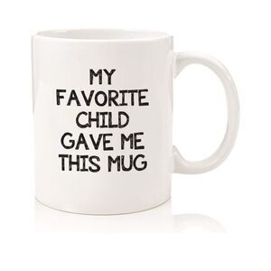 Favorite child son daughter Birthday, Christmas Gift, Black Mug 11 oz,Coffee